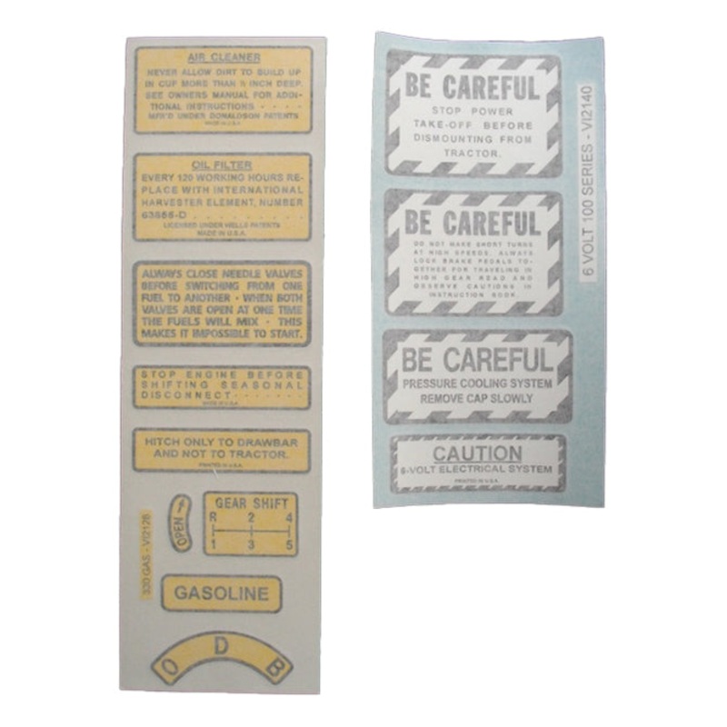 Chassis Decal Set for International / Farmall 330 Vinyl