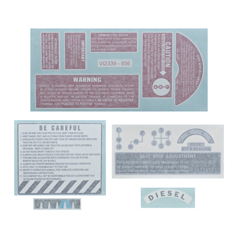 Chassis Decal Set for International / Farmall 424 Vinyl