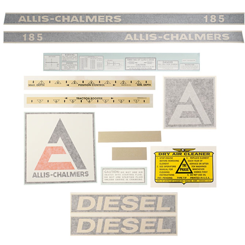 Decal Set for Allis Chalmers 185 Vinyl