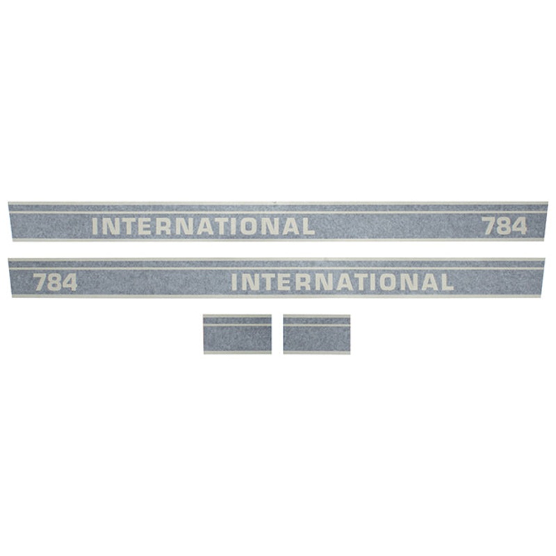 Decal Set for International / Farmall 784 Vinyl – Black (53 1/2) – Hood Only