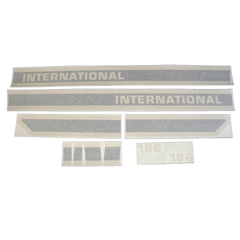 Decal Set for International / Farmall Hydro 186 Vinyl – Black & White – Hood & Cab Decals