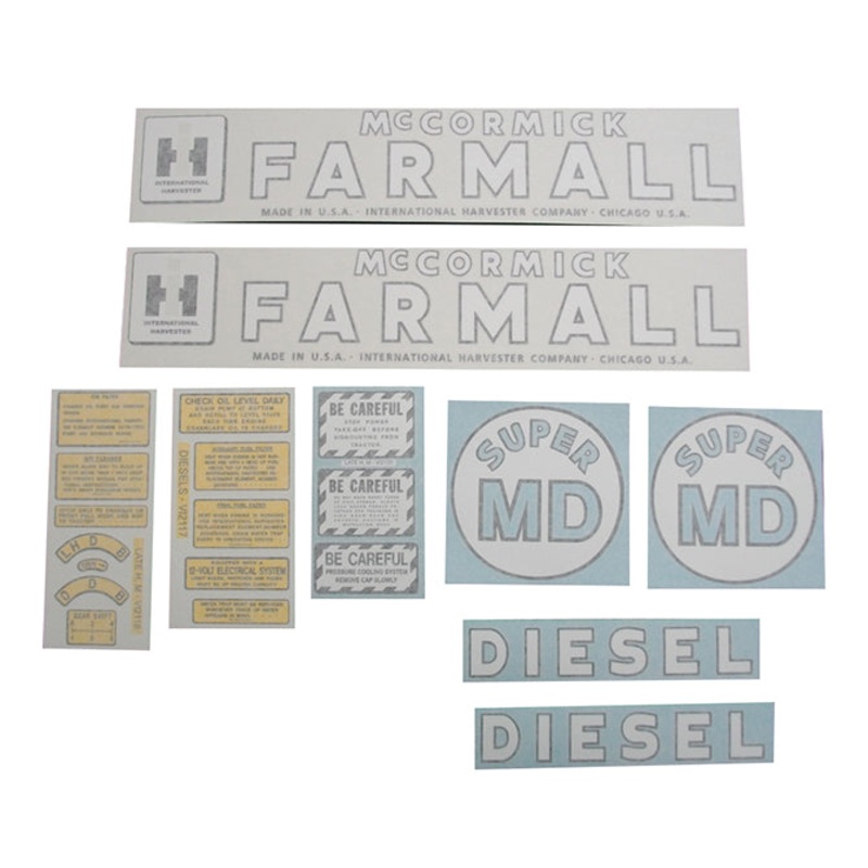 Decal Set for International / Farmall Super MD Vinyl – IH McCORMICK FARMALL
