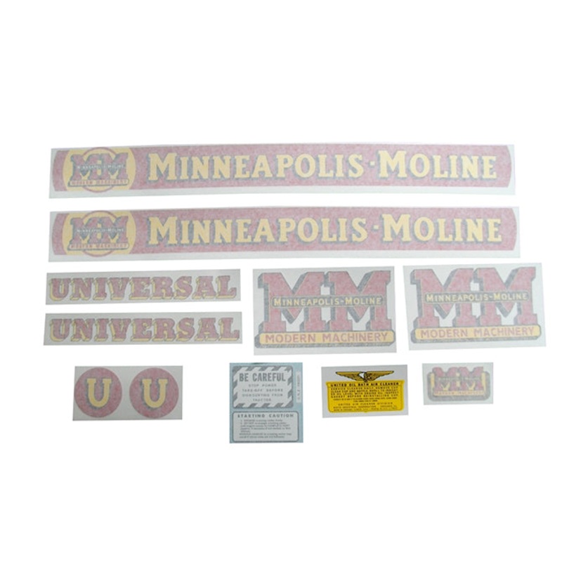 Decal Set for Minneapolis Moline U Vinyl