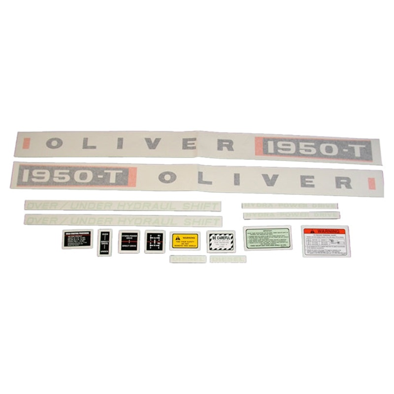 Decal Set for Oliver 1950T Vinyl