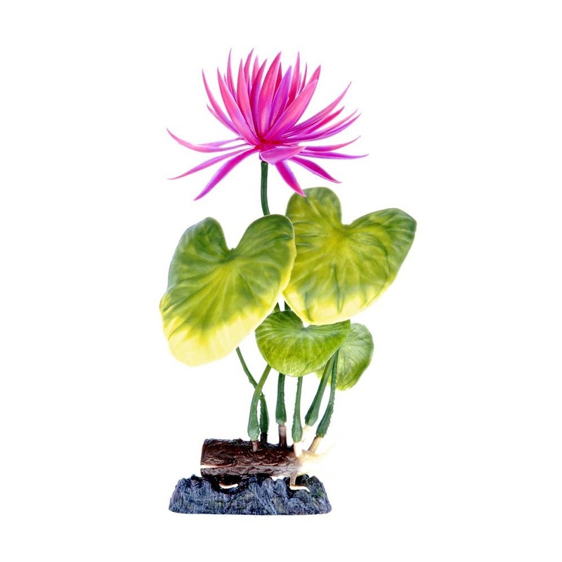 Penn-Plax Aquarium Decor Water Lily Red