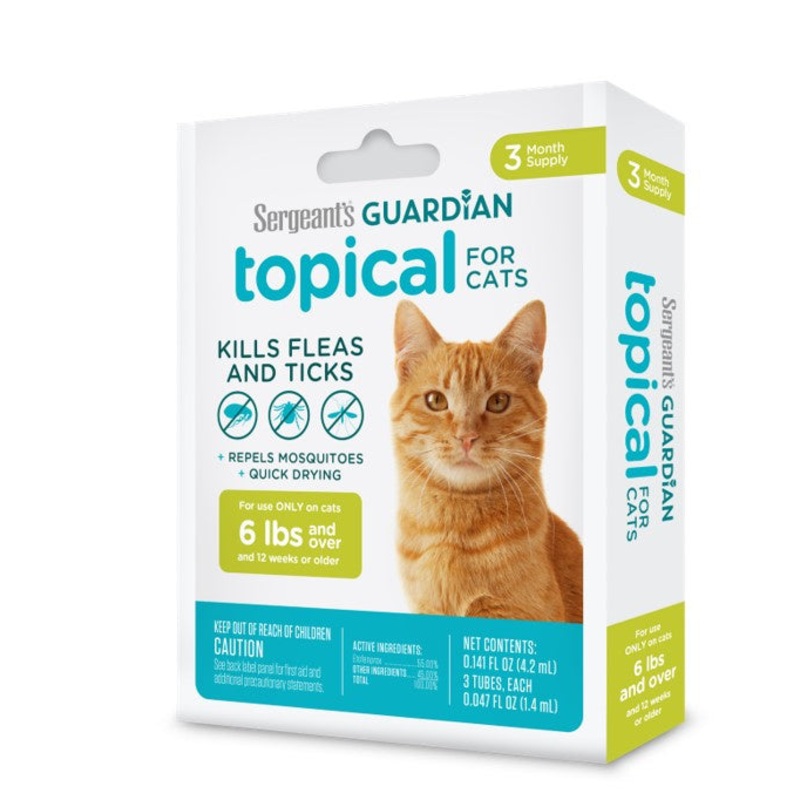 Sergeant’s Guardian Flea & Tick Topical for Cats 3 Count