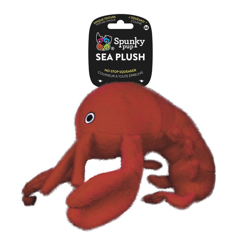 Spunky Pup Sea Plush Lobster Dog Toy