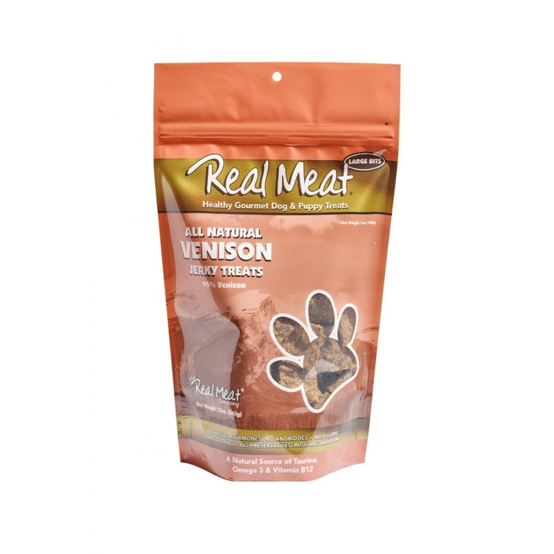The Real Meat Company Grain Free All Natural Venison Jerky Dog Treats