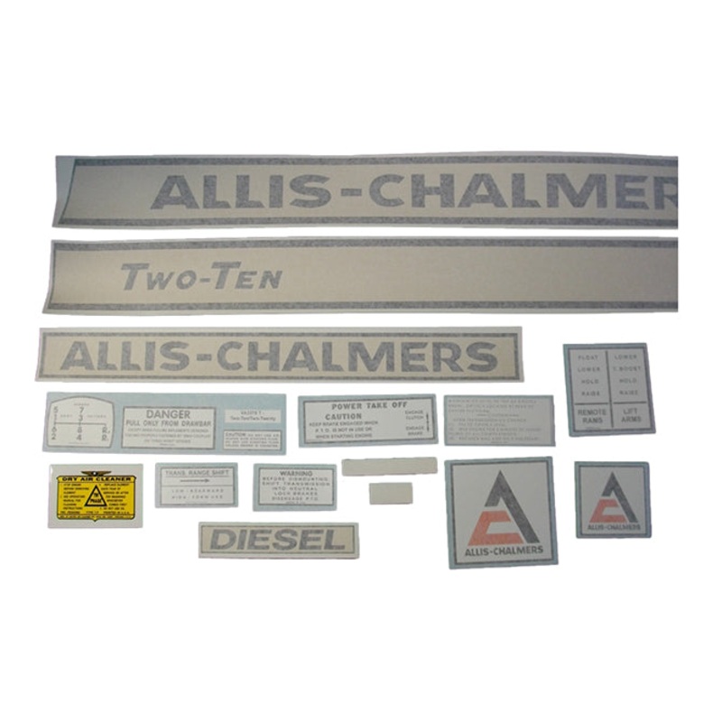 Decal Set for Allis Chalmers 210 Two-Ten Spelled Out