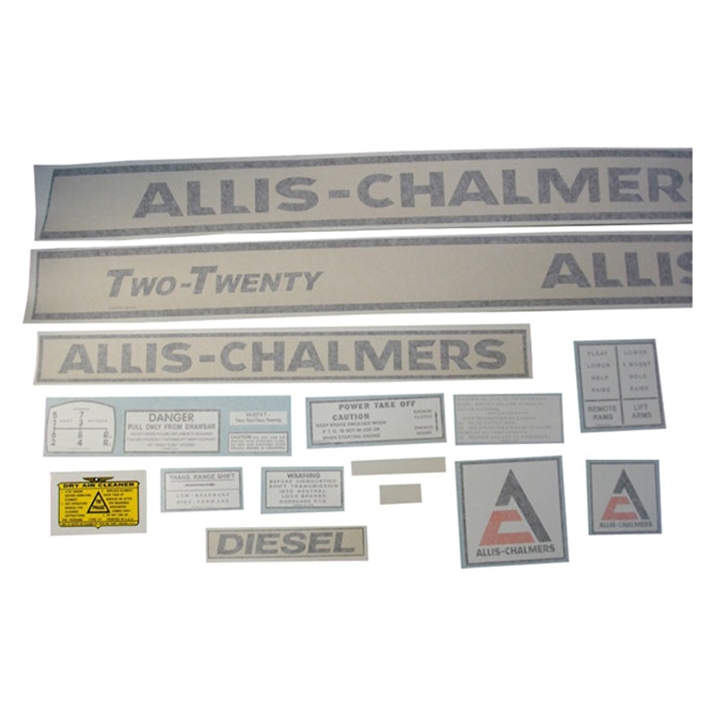 Decal Set for Allis Chalmers 220 Two-Twenty Spelled Out