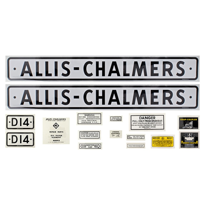 Decal Set for Allis Chalmers D14 (1957-1960)