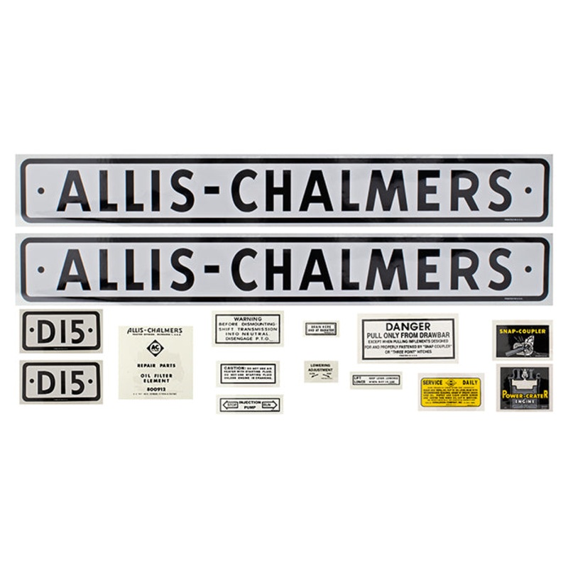 Decal Set for Allis Chalmers D15 (1957-1960)