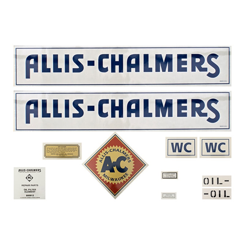 Decal Set for Allis Chalmers WC (1933-1938)