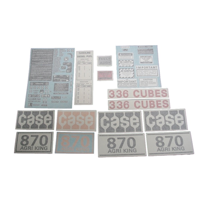 Decal Set for Case 870 Agri King Diesel 1970 – Early 1974