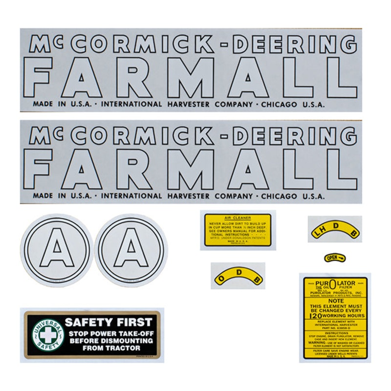 Decal Set for International / Farmall A 1939-1944