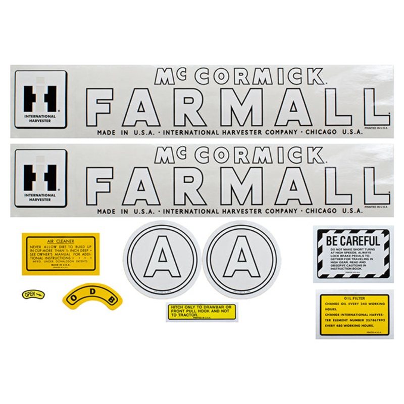 Decal Set for International / Farmall A 1945-1948