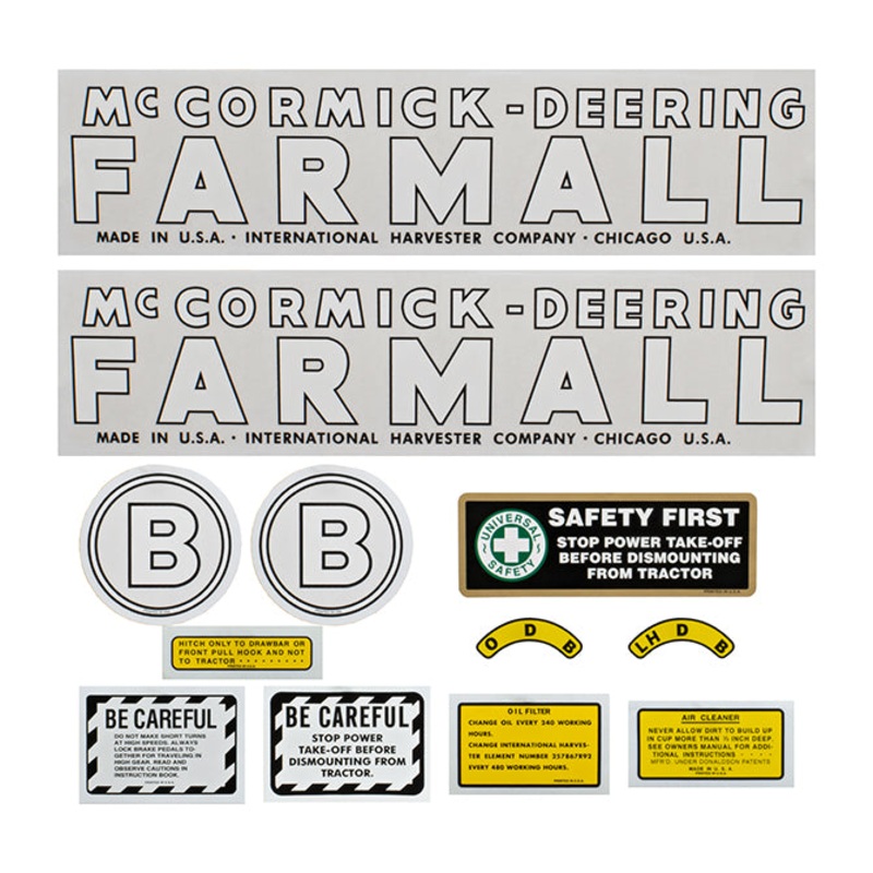 Decal Set for International / Farmall B 1939-1944