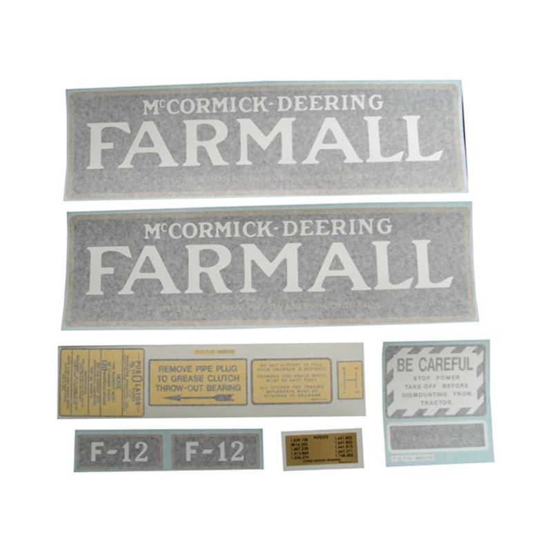 Decal Set for International / Farmall F-12 Vinyl