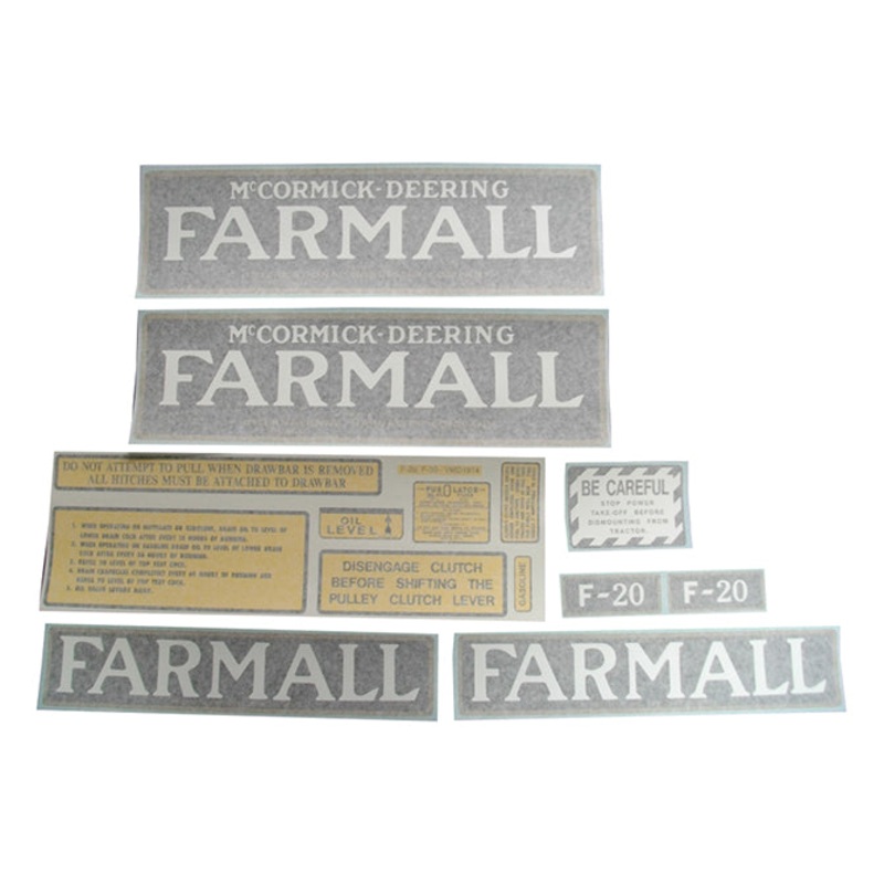 Decal Set for International / Farmall F-20 Vinyl
