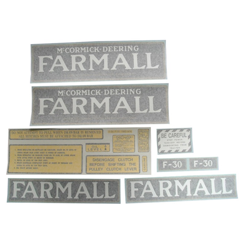 Decal Set for International / Farmall F-30 Vinyl