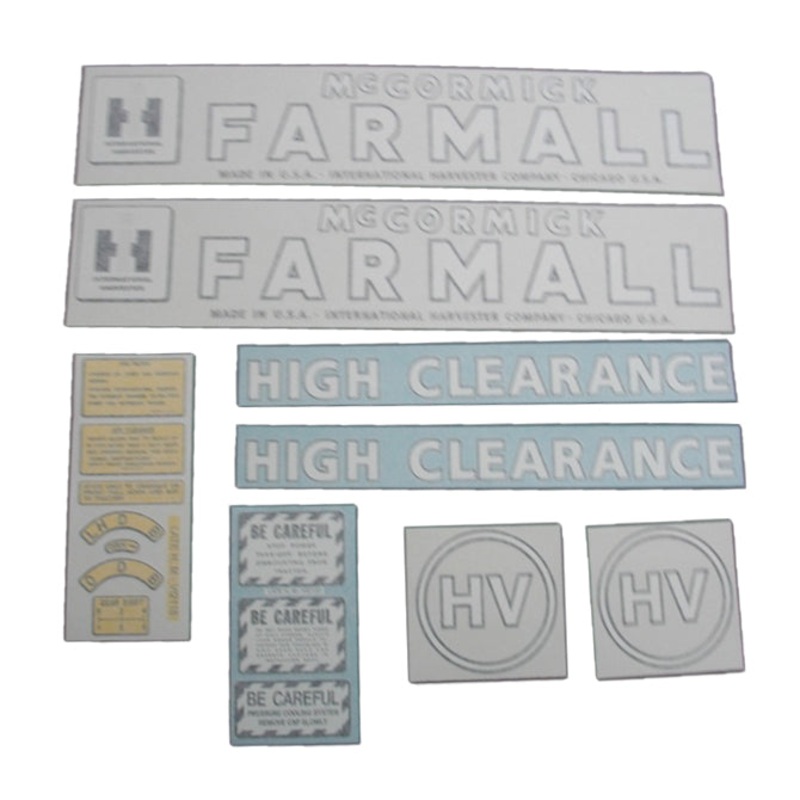 Decal Set for International / Farmall HV Vinyl