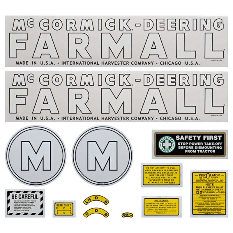 Decal Set for International / Farmall M 1939-1944