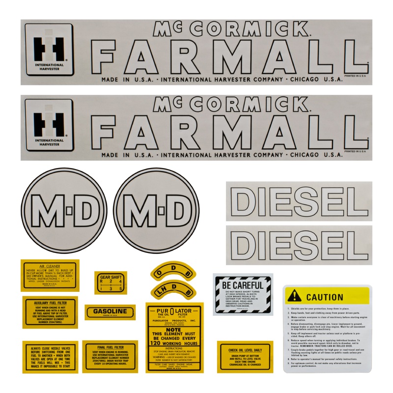 Decal Set for International / Farmall MD 1945-1952