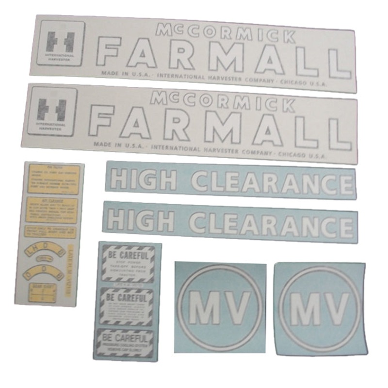 Decal Set for International / Farmall MV Vinyl