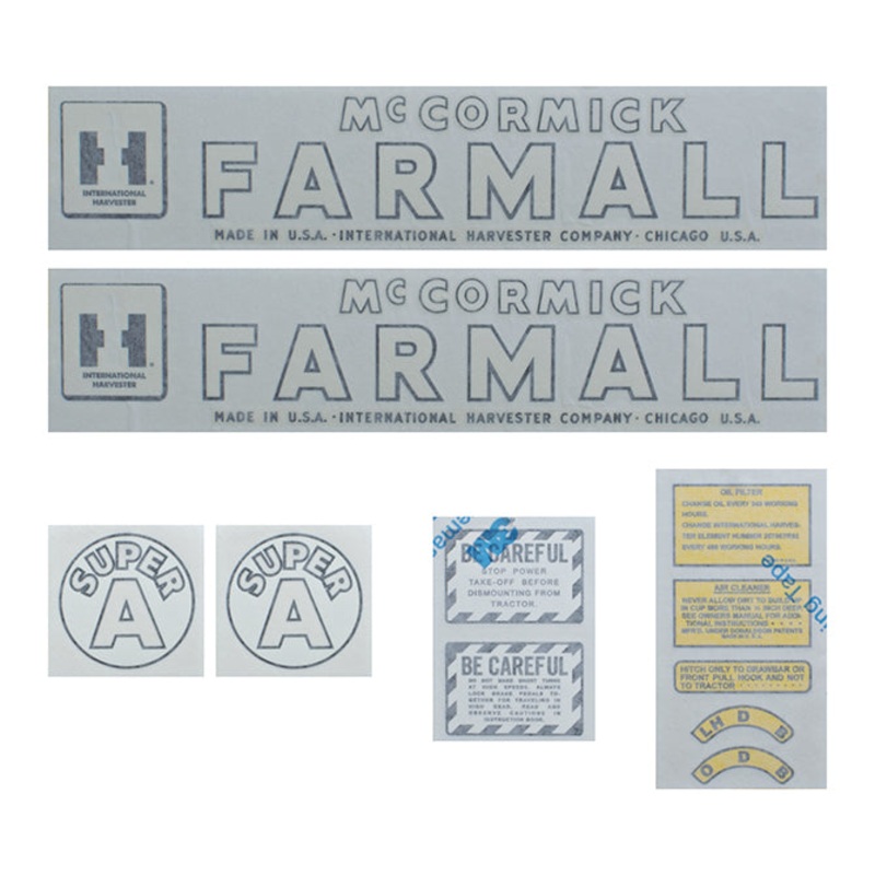Decal Set for International / Farmall Super A Vinyl