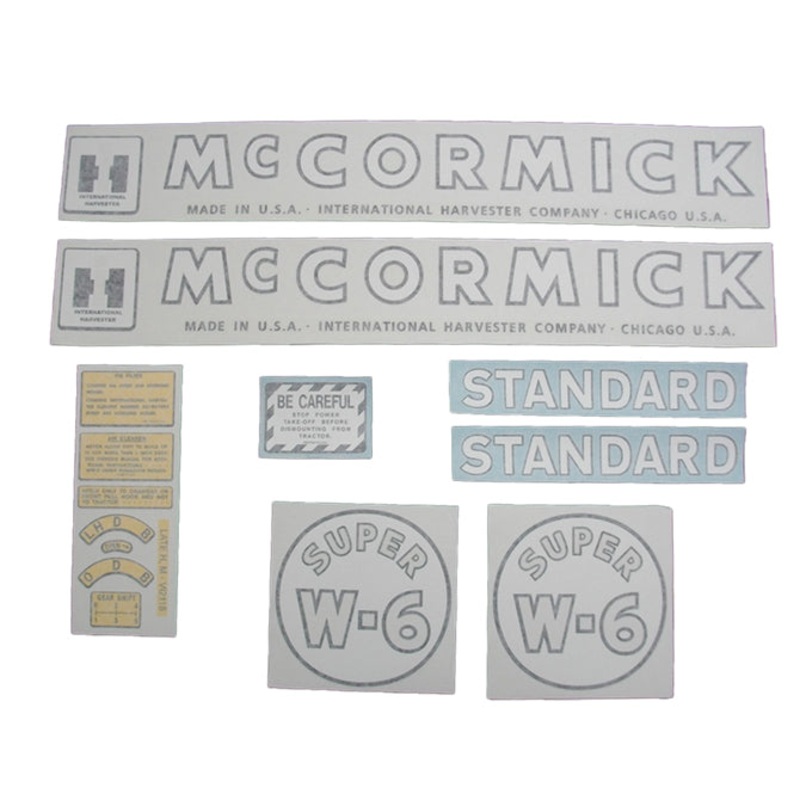 Decal Set for International / Farmall Super W-6 Vinyl