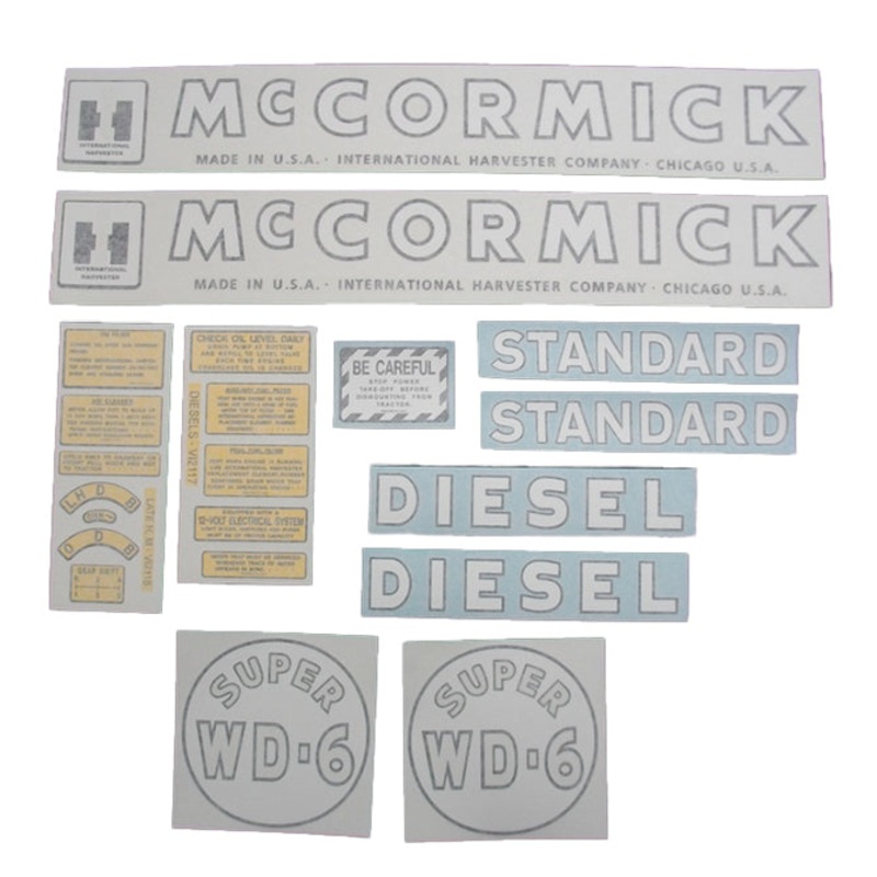 Decal Set for International / Farmall Super WD-6 Vinyl
