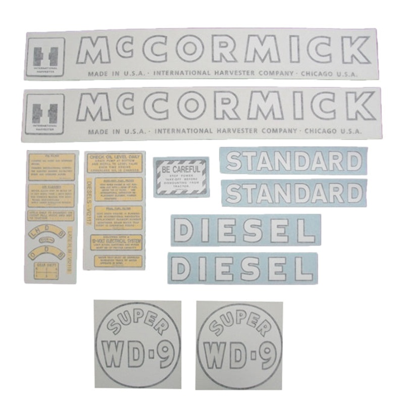 Decal Set for International / Farmall Super WD-9 Vinyl