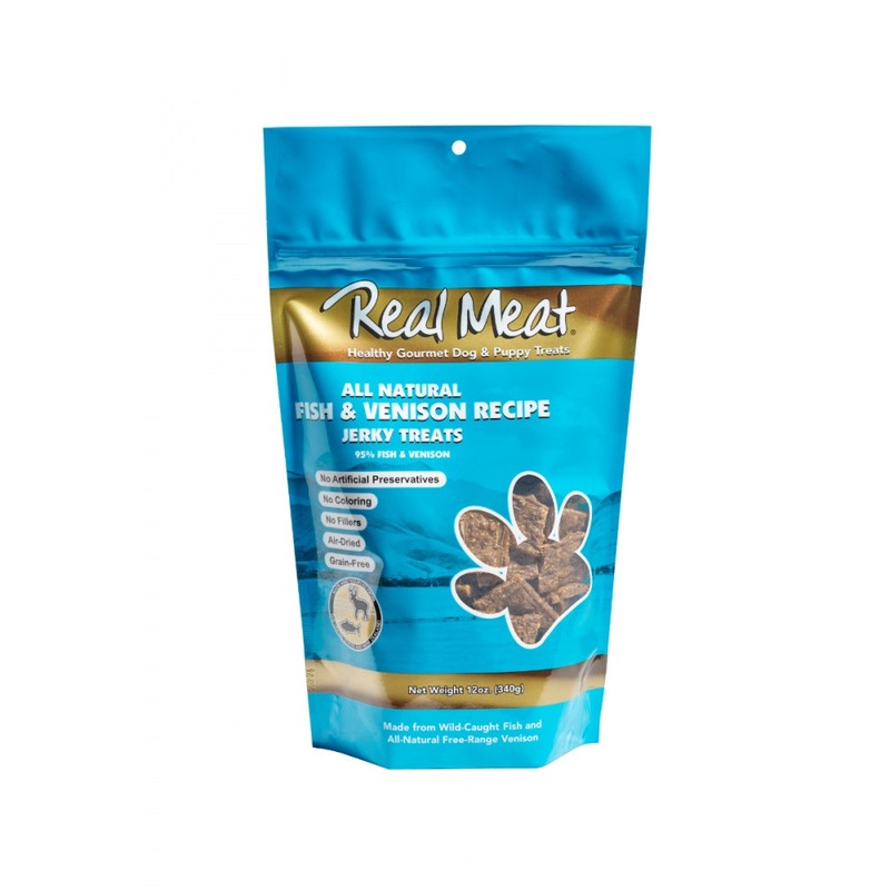 The Real Meat Company Grain Free All Natural Fish & Venison Jerky Dog Treats