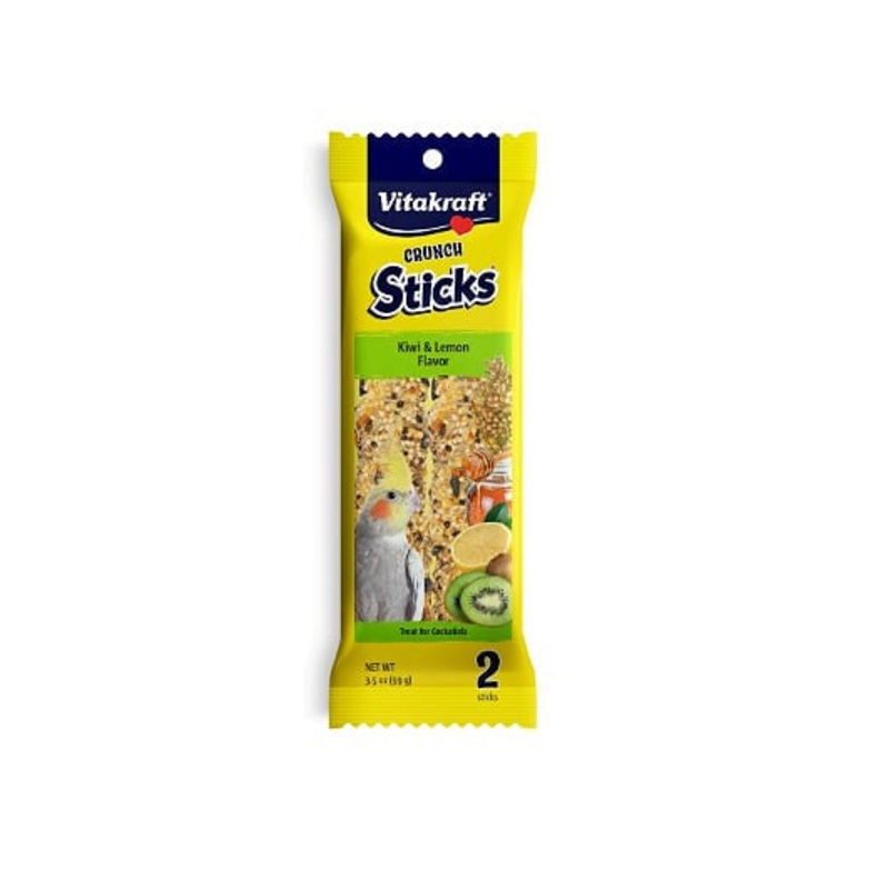 Vitakraft Crunch Sticks Kiwi & Lemon Flavor For Cockatiels