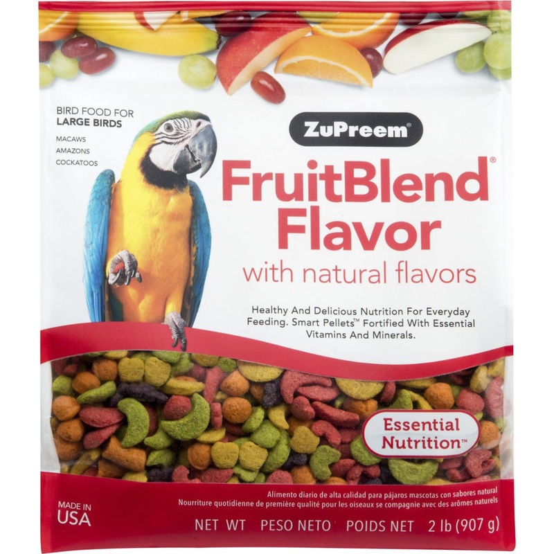 Zupreem FruitBlend Flavor Food with Natural Flavors for Large Birds