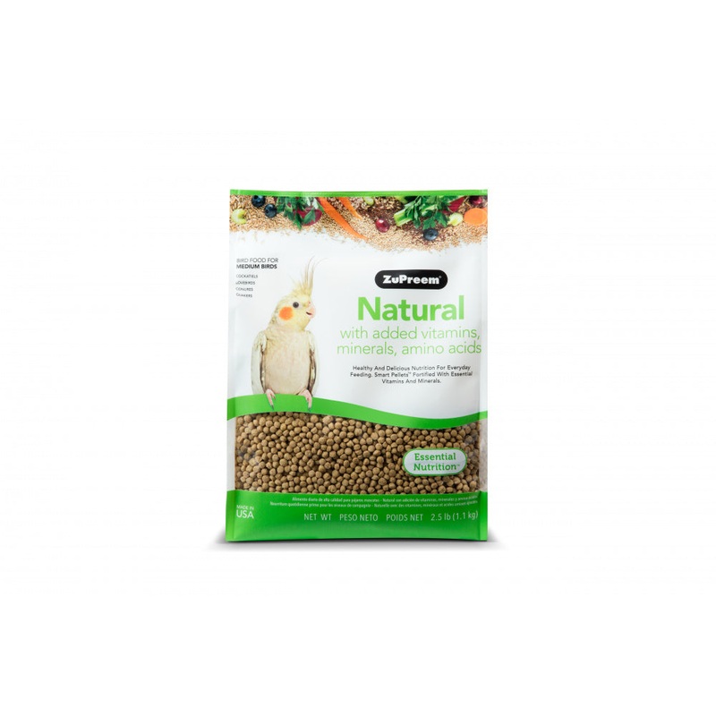 Zupreem Natural Food with Added Vitamins Minerals Amino Acids for Medium Birds