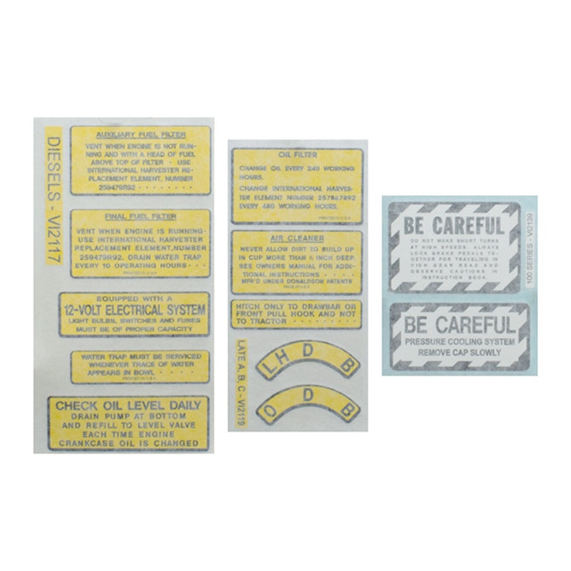 Chassis Decal Set for International / Farmall 600 Diesel