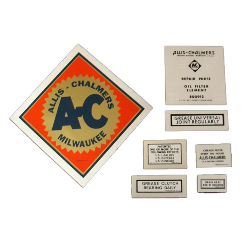 Decal Set for Allis Chalmers UC Diamond