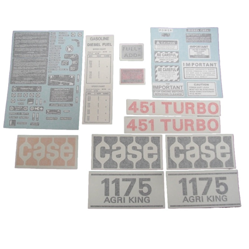 Decal Set for Case 1175 Agri King Turbo 1970 – Early 1974