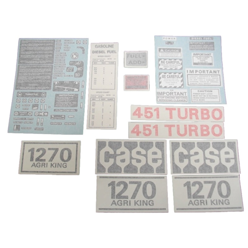 Decal Set for Case 1270 Agri King Turbo 1972 – 1974