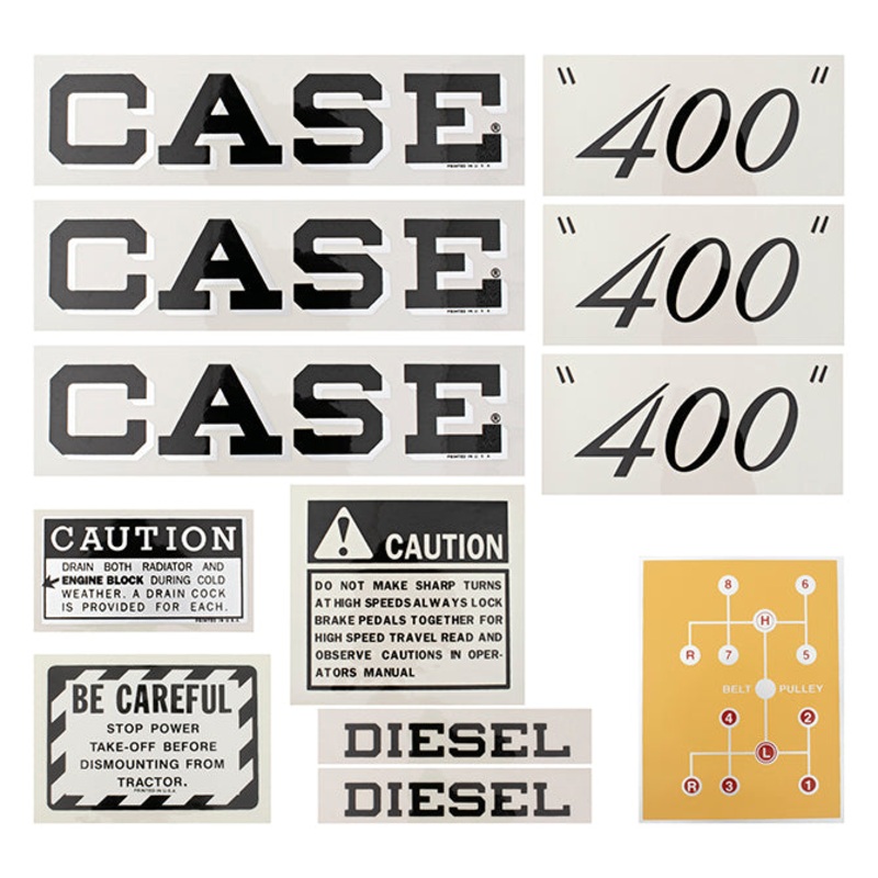 Decal Set for Case 400 Diesel Tractors
