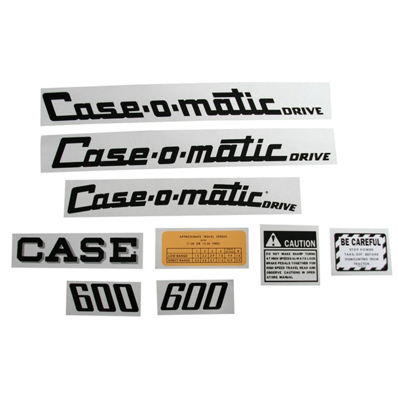 Decal Set for Case 600 Case-o-matic