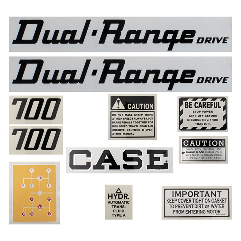 Decal Set for Case 700 Dual-Range