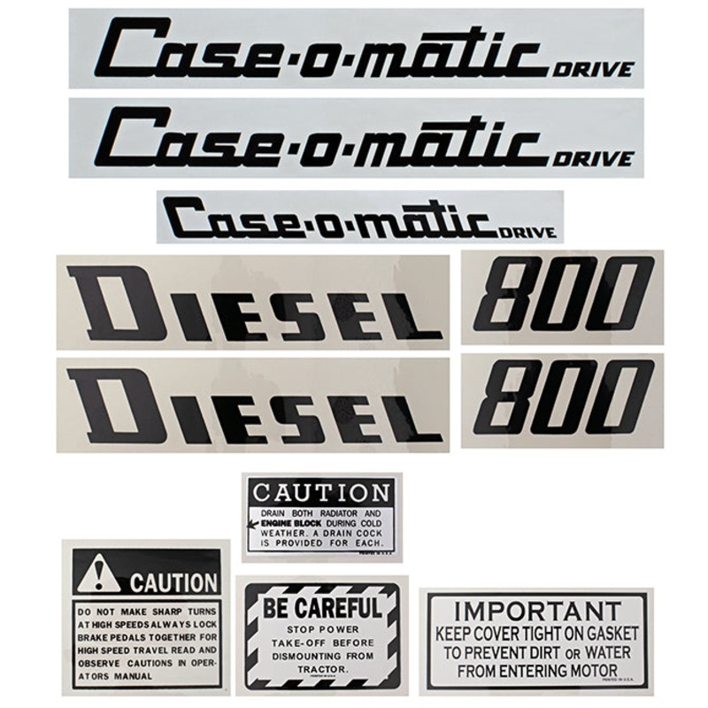 Decal Set for Case 800 Case-o-matic Diesel