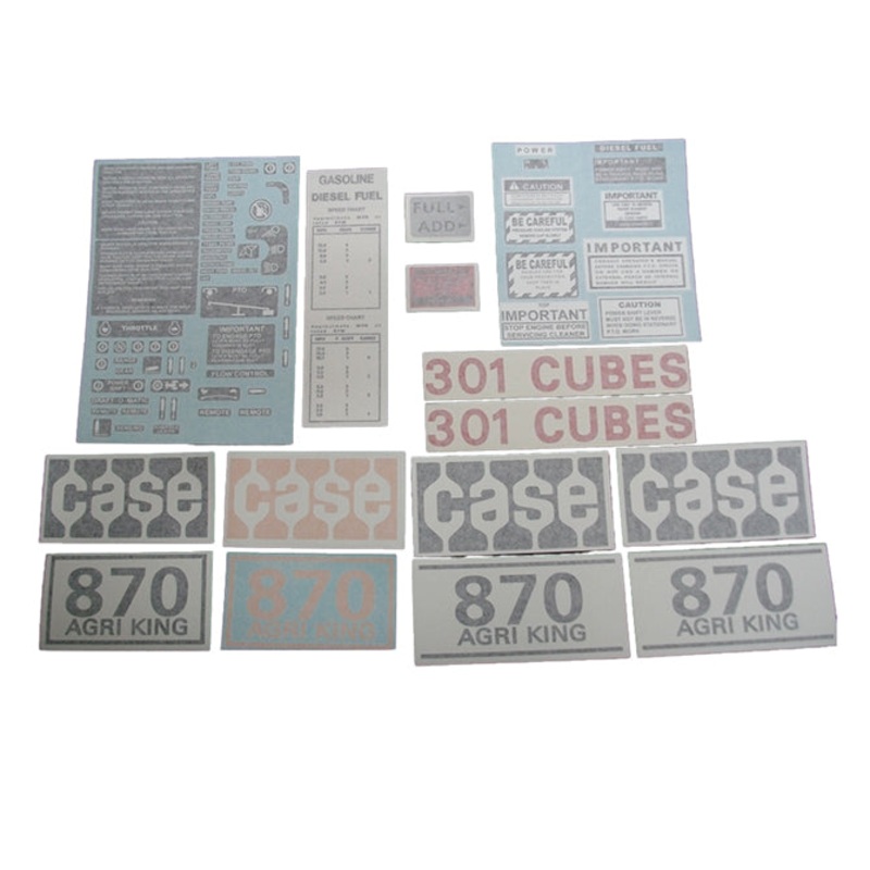 Decal Set for Case 870 Agri King Gas 1970 – Early 1974