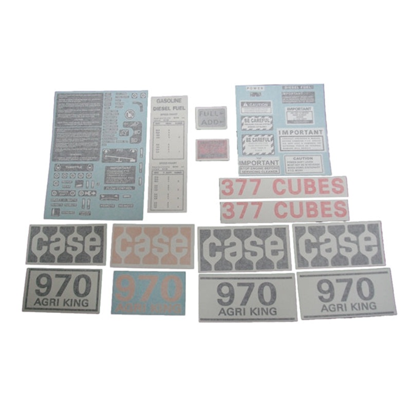 Decal Set for Case 970 Agri King Gas 1970 – Early 1974
