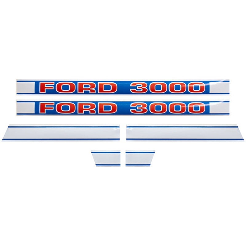 Decal Set for Ford 3000 From April 1968