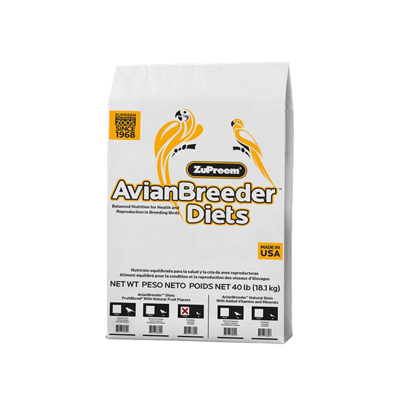 Zupreem AvianBreeder FruitBlend Flavor Food with Natural Flavors for Medium Birds