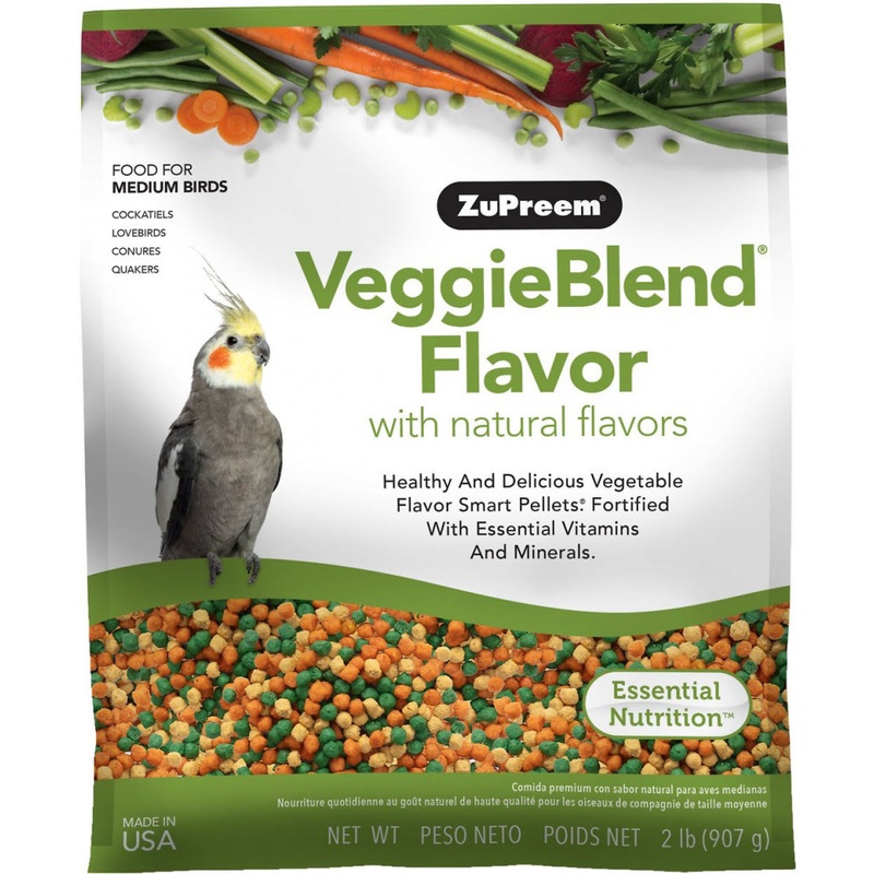 Zupreem VeggieBlend Flavor Food with Natural Flavors for Medium Birds