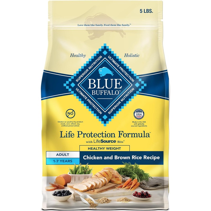 Blue Buffalo Life Protection Formula Healthy Weight Adult Chicken & Brown Rice Recipe Dry Dog Food